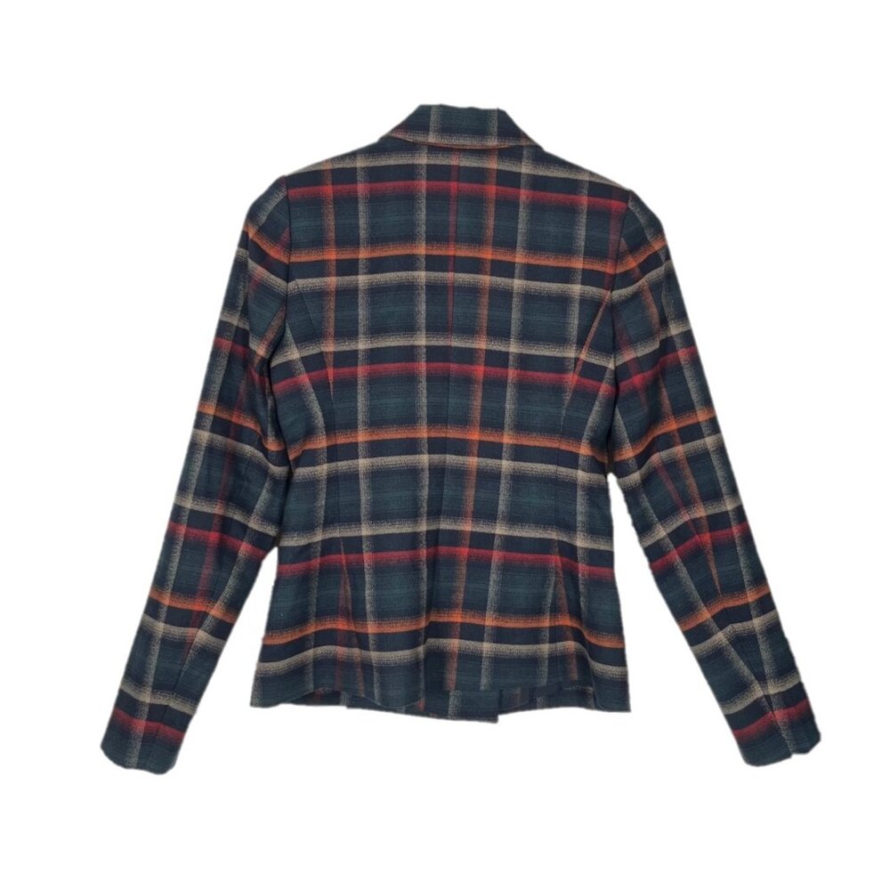 Halogen Multicolor Plaid Double-Breasted Blazer - image 5